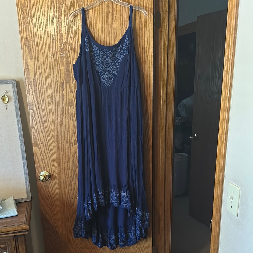 Torrid Blue Pleated Sundress Midi